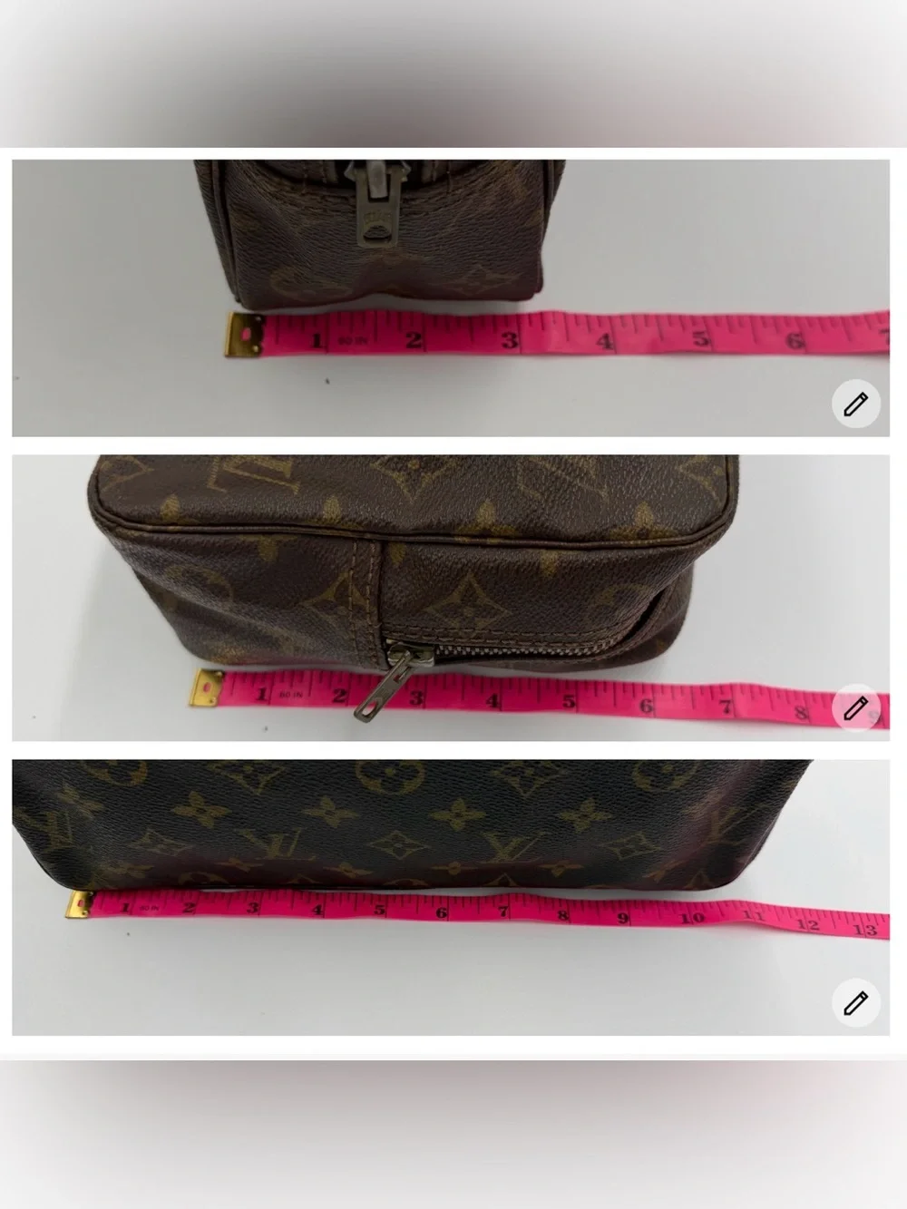 Louis Vuitton Trousse 28 Monogram Canvas Toiletry Bag w/Dust Bag and Entrupy COA - Picture 13 of 15